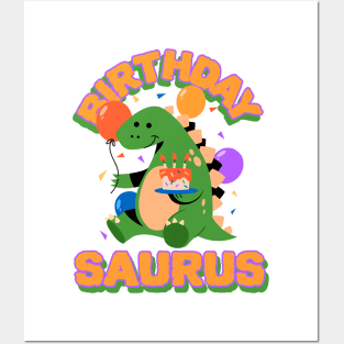 Happy Birthday Dinosaur Posters and Art